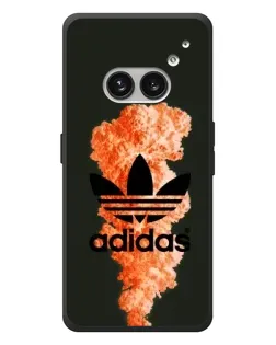 Чехол для Nothing Phone (2a) Plus с картинкой «Оранжевый дым Adidas»