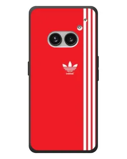 Чехол для Nothing Phone (2a) Plus с картинкой «Красный минимализм Adidas»