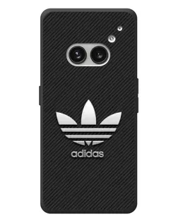 Чехол для Nothing Phone (2a) Plus с картинкой «Adidas Карбоновая текстура»
