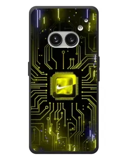 Чехол для Nothing Phone (2a) Plus с картинкой «Nike — золотая искра»