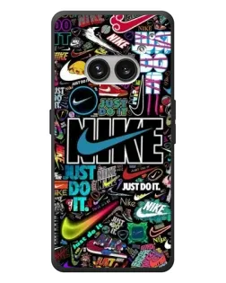 Чехол для Nothing Phone (2a) Plus с картинкой «Яркий коллаж Nike»