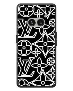 Чехол для Nothing Phone (2a) Plus с картинкой «Черно-белый узор LV»