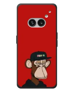 Чехол для Nothing Phone (2a) Plus с картинкой «Bored Ape — красный фон»