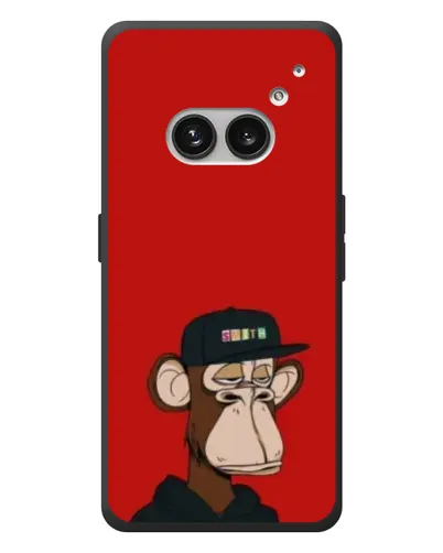 Чехол для Nothing Phone (2a) Plus с картинкой «Bored Ape — красный фон»