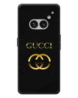 Чехол для Nothing Phone (2a) Plus с картинкой «Золотой логотип Gucci»