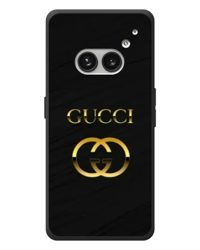 Чехол для Nothing Phone (2a) Plus с картинкой «Золотой логотип Gucci»