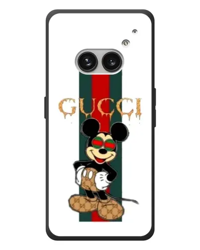 Чехол для Nothing Phone (2a) Plus с картинкой «Микки Маус Gucci — полосы»