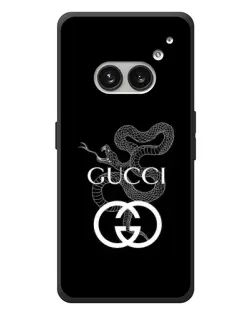 Чехол для Nothing Phone (2a) Plus с картинкой «Gucci — серебряная змея»
