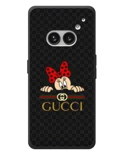 Чехол для Nothing Phone (2a) Plus с картинкой «Минни Маус Gucci — черный»