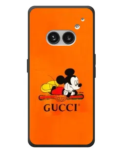 Чехол для Nothing Phone (2a) Plus с картинкой «Микки Маус Gucci — оранж»