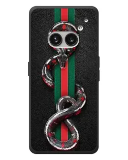 Чехол для Nothing Phone (2a) Plus с картинкой «Gucci — змея на полосе»