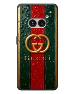 Чехол для Nothing Phone (2a) Plus с картинкой «Gucci — фирменная полоса и золото»