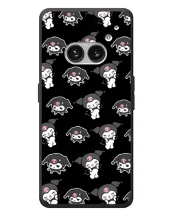 Чехол для Nothing Phone (2a) Plus с картинкой «Черный паттерн Kuromi»