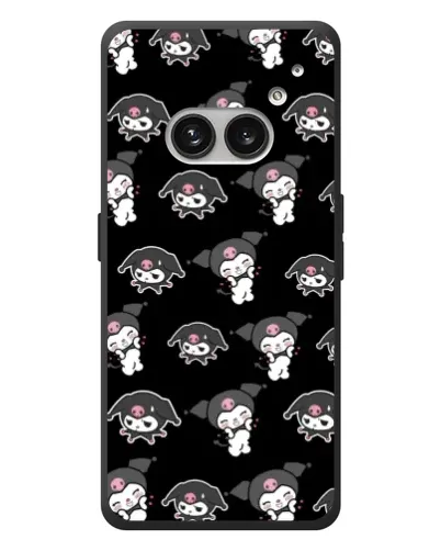 Чехол для Nothing Phone (2a) Plus с картинкой «Черный паттерн Kuromi»