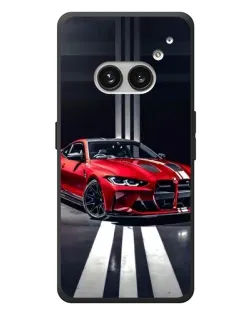 Чехол для Nothing Phone (2a) Plus с картинкой «Красная BMW на дороге»