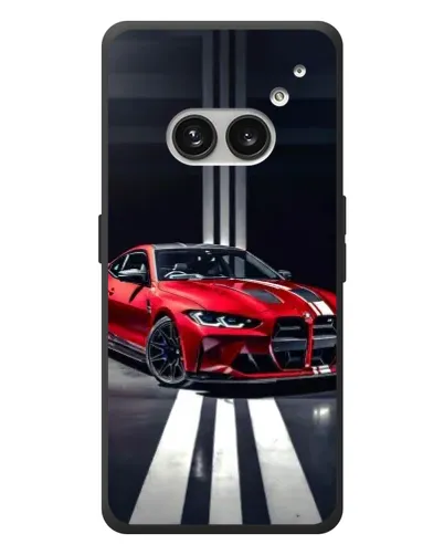 Чехол для Nothing Phone (2a) Plus с картинкой «Красная BMW на дороге»