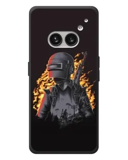 Чехол для Nothing Phone (2a) Plus с картинкой «PUBG — огненный силуэт»