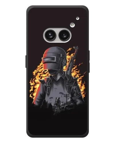 Чехол для Nothing Phone (2a) Plus с картинкой «PUBG — огненный силуэт»