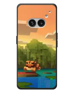 Чехол для Nothing Phone (2a) Plus с картинкой «Майнкрафт закат солнца»