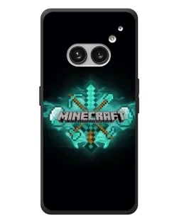 Чехол для Nothing Phone (2a) Plus с картинкой «Minecraft Diamond лого»