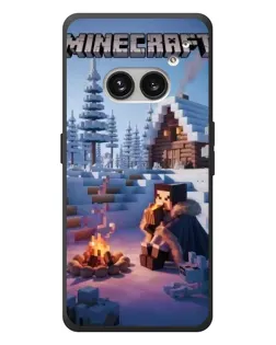 Чехол для Nothing Phone (2a) Plus с картинкой «Зимний Minecraft»