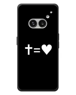 Чехол для Nothing Phone (2a) Plus с картинкой «Крест и Сердце»