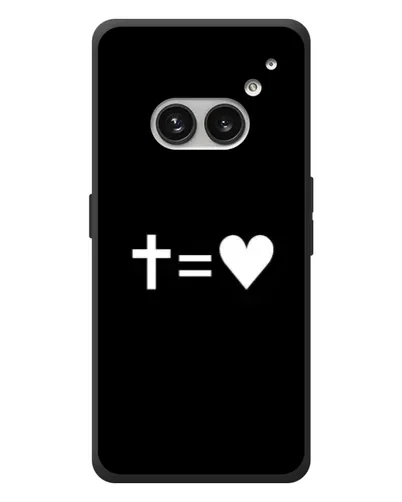 Чехол для Nothing Phone (2a) Plus с картинкой «Крест и Сердце»