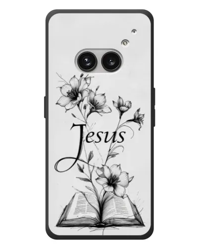 Чехол для Nothing Phone (2a) Plus с картинкой «Цветы и Библия»