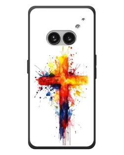 Чехол для Nothing Phone (2a) Plus с картинкой «Акварельный крест»