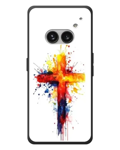 Чехол для Nothing Phone (2a) Plus с картинкой «Акварельный крест»
