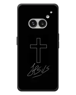 Чехол для Nothing Phone (2a) Plus с картинкой «Графический крест Jesus» Чехол для Nothing Phone (2a) Plus с картинкой «Графический крест Jesus»