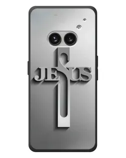 Чехол для Nothing Phone (2a) Plus с картинкой «Металлический крест Jesus» Чехол для Nothing Phone (2a) Plus с картинкой «Металлический крест Jesus»