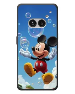 Чехол для Nothing Phone (2a) Plus с картинкой «Mickey и мыльные пузыри»