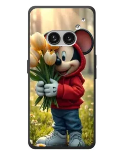 Чехол для Nothing Phone (2a) Plus с картинкой «Микки с тюльпанами»