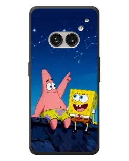 Чехол для Nothing Phone (2a) Plus с картинкой «Губка Боб и Патрик ночью»