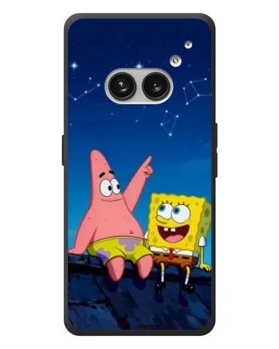 Чехол для Nothing Phone (2a) Plus с картинкой «Губка Боб и Патрик ночью»