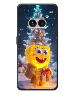 Чехол для Nothing Phone (2a) Plus с картинкой «Рождественский Спанч Боб»