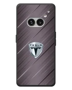 Чехол для Nothing Phone (2a) Plus с картинкой «Металлическая текстура Tesla»
