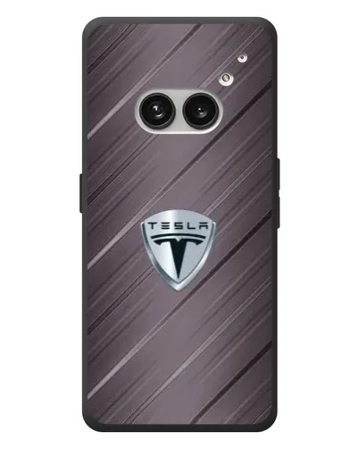Чехол для Nothing Phone (2a) Plus с картинкой «Металлическая текстура Tesla»