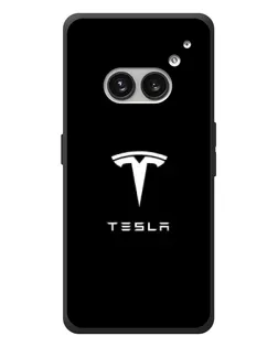 Чехол для Nothing Phone (2a) Plus с картинкой «Tesla White Logo»