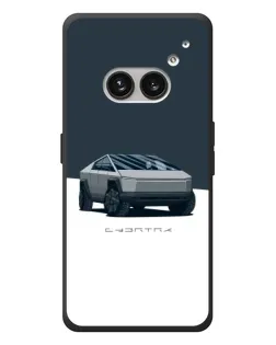 Чехол для Nothing Phone (2a) Plus с картинкой «Серебристый Cybertruck Tesla»