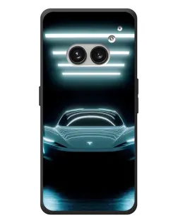 Чехол для Nothing Phone (2a) Plus с картинкой «Tesla в неоне»