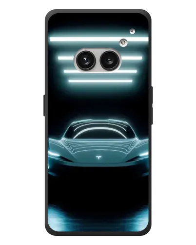 Чехол для Nothing Phone (2a) Plus с картинкой «Tesla в неоне»