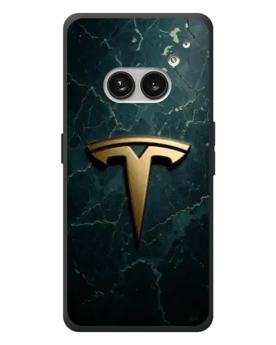 Чехол для Nothing Phone (2a) Plus с картинкой «Мраморная Tesla Gold»