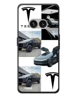 Чехол для Nothing Phone (2a) Plus с картинкой «Коллаж Cybertruck Tesla»