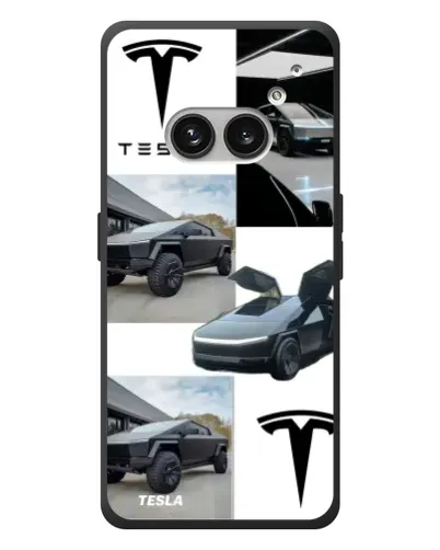 Чехол для Nothing Phone (2a) Plus с картинкой «Коллаж Cybertruck Tesla»