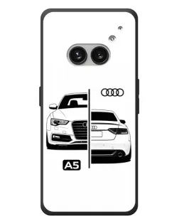 Чехол для Nothing Phone (2a) Plus с картинкой «Audi — контрастный дизайн»