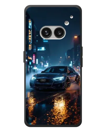 Чехол для Nothing Phone (2a) Plus с картинкой «Ночной город и Audi»