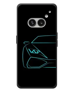 Чохол для Nothing Phone (2a) Plus з картинкою «Блакитний силует Lamborghini»