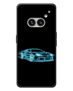 Чохол для Nothing Phone (2a) Plus з картинкою «Неоновий контур Lamborghini»
